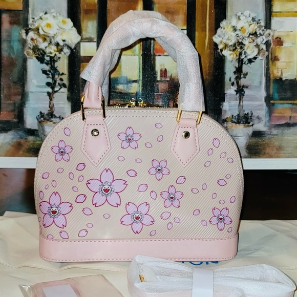 Epi Leather Satchel Handbag with Strap - Picture 1 of 4